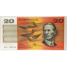AUSTRALIA 1990 . TWENTY 20 DOLLAR BANKNOTE . FRASER/HIGGINS